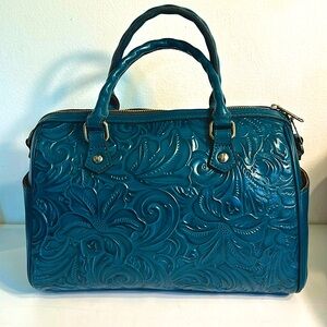 PATRICIA NASH SKYE TOOLED LEATHER XBODY SATCHEL BAG NWT